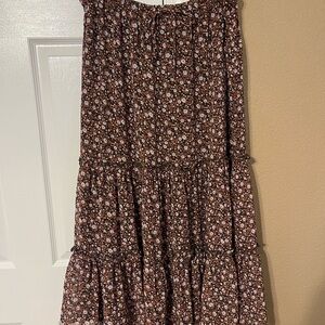 Aerie Floral Maxi Skirt